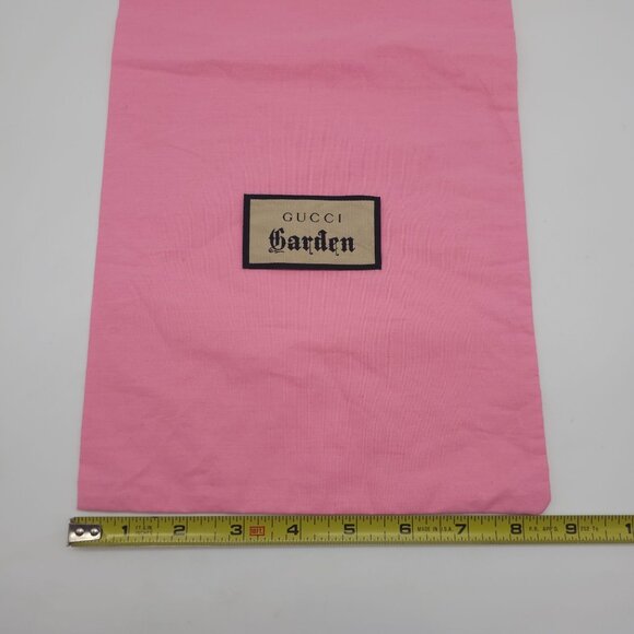 Gucci Garden Pink Drawstring Dust Bag 8.5"x17.5" Cotton Shoes Accessories - Picture 5 of 5